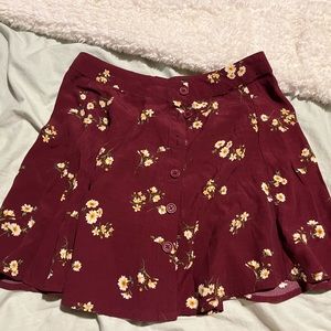 Forever 21 floral button up skirt size small